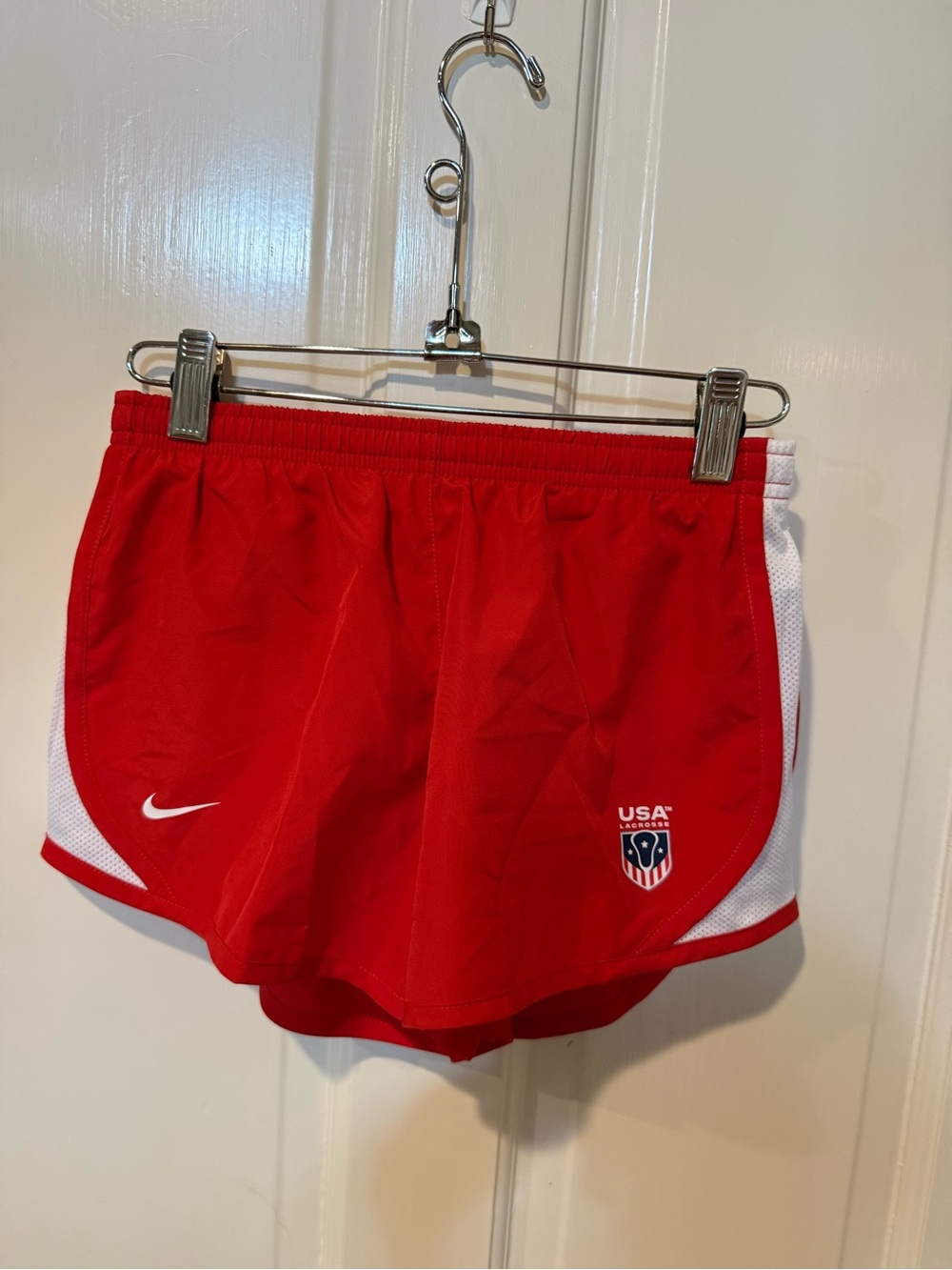 Nike USA Lacrosse Red Tempo Athletic Shorts